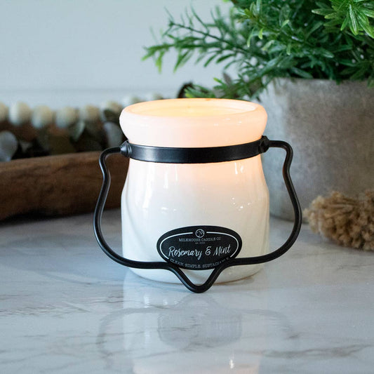 Milkhouse Candle Company - 5 oz Cream Jar Candle: Rosemary & Mint