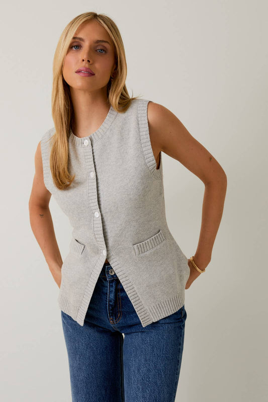 Sunday Edition Button Down Vest