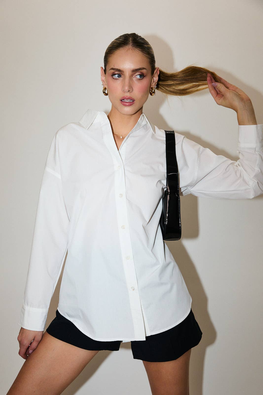 Sunday Edition White Button Blouse