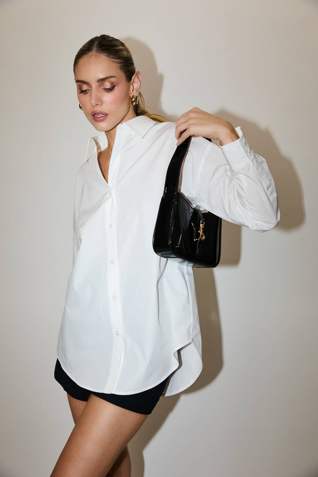 Sunday Edition White Button Blouse