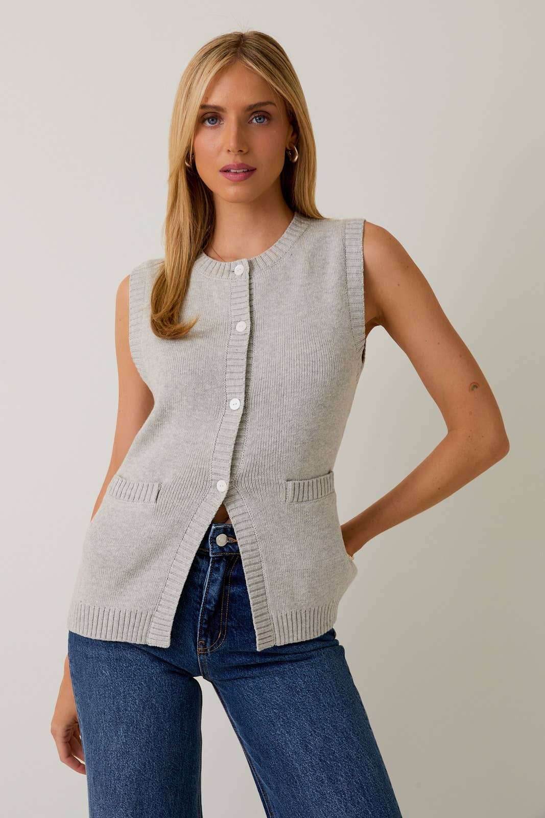 Sunday Edition Button Down Vest