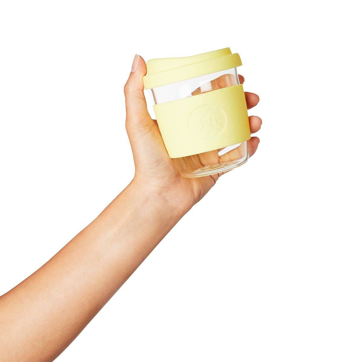 One Less - 8OZ Yummy Yellow Glass Travel Tumbler from SOL Cups