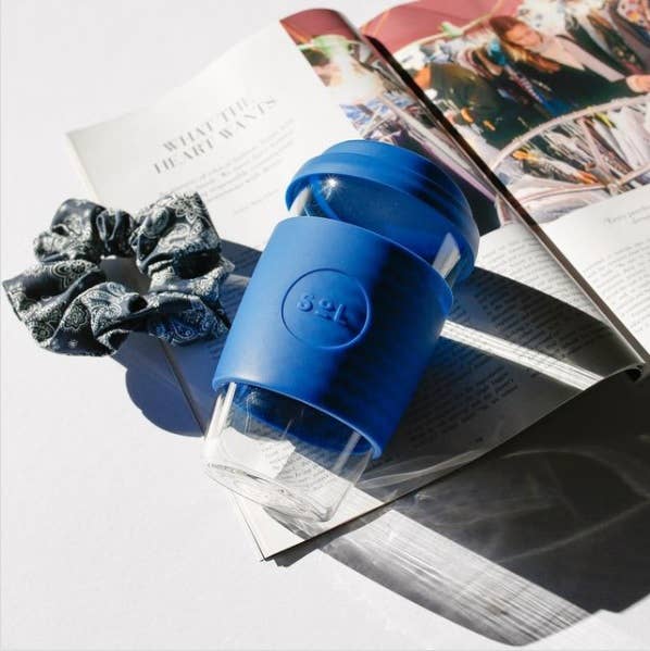 One Less - 16OZ Winter Bondi Blue Glass Travel Tumbler from SOL Cups