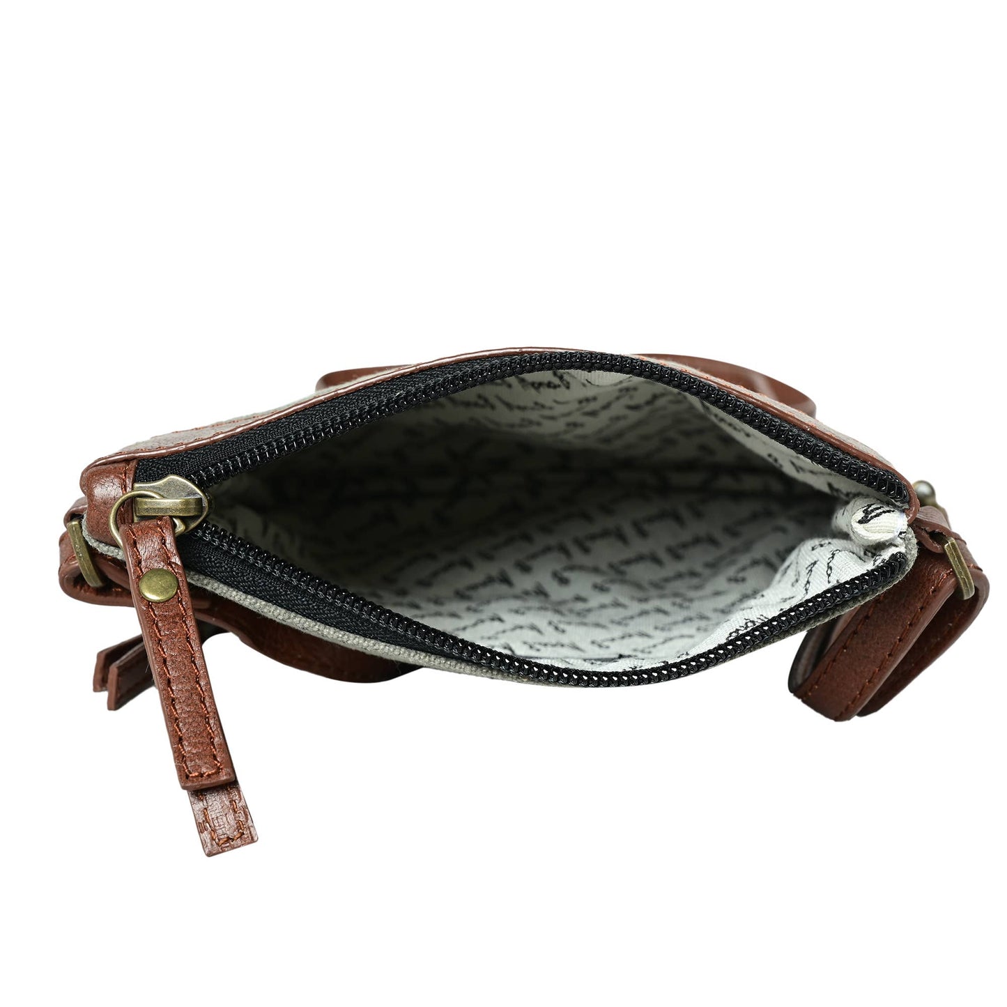 Mona B. - Dog Up-Cycled Original Leather Canvas Crossbody Bag