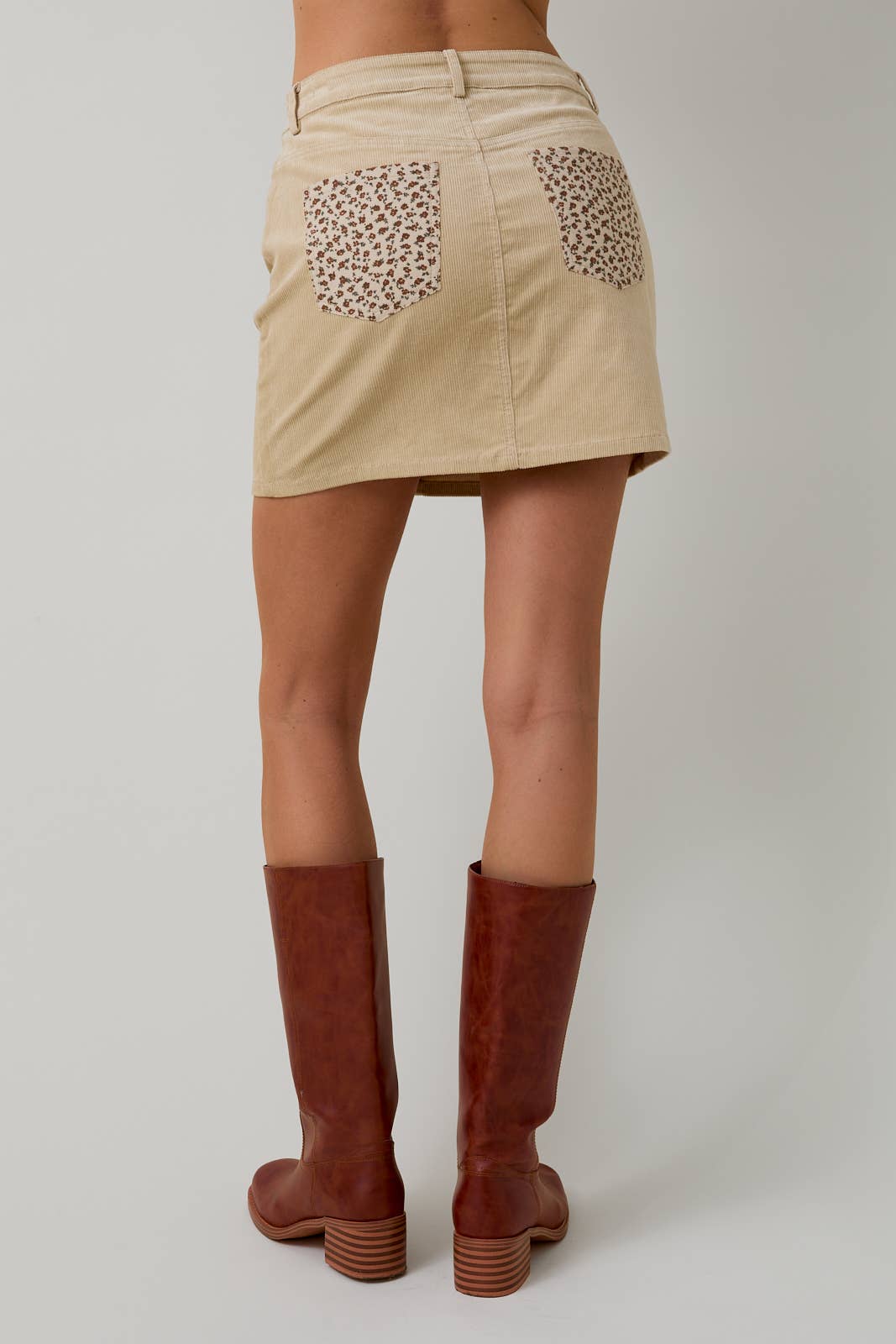 Sunday Edition Cord Contrast Skirt