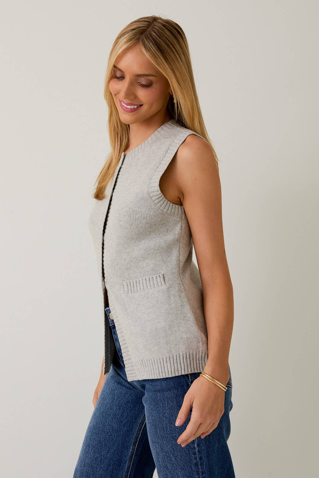 Sunday Edition Button Down Vest