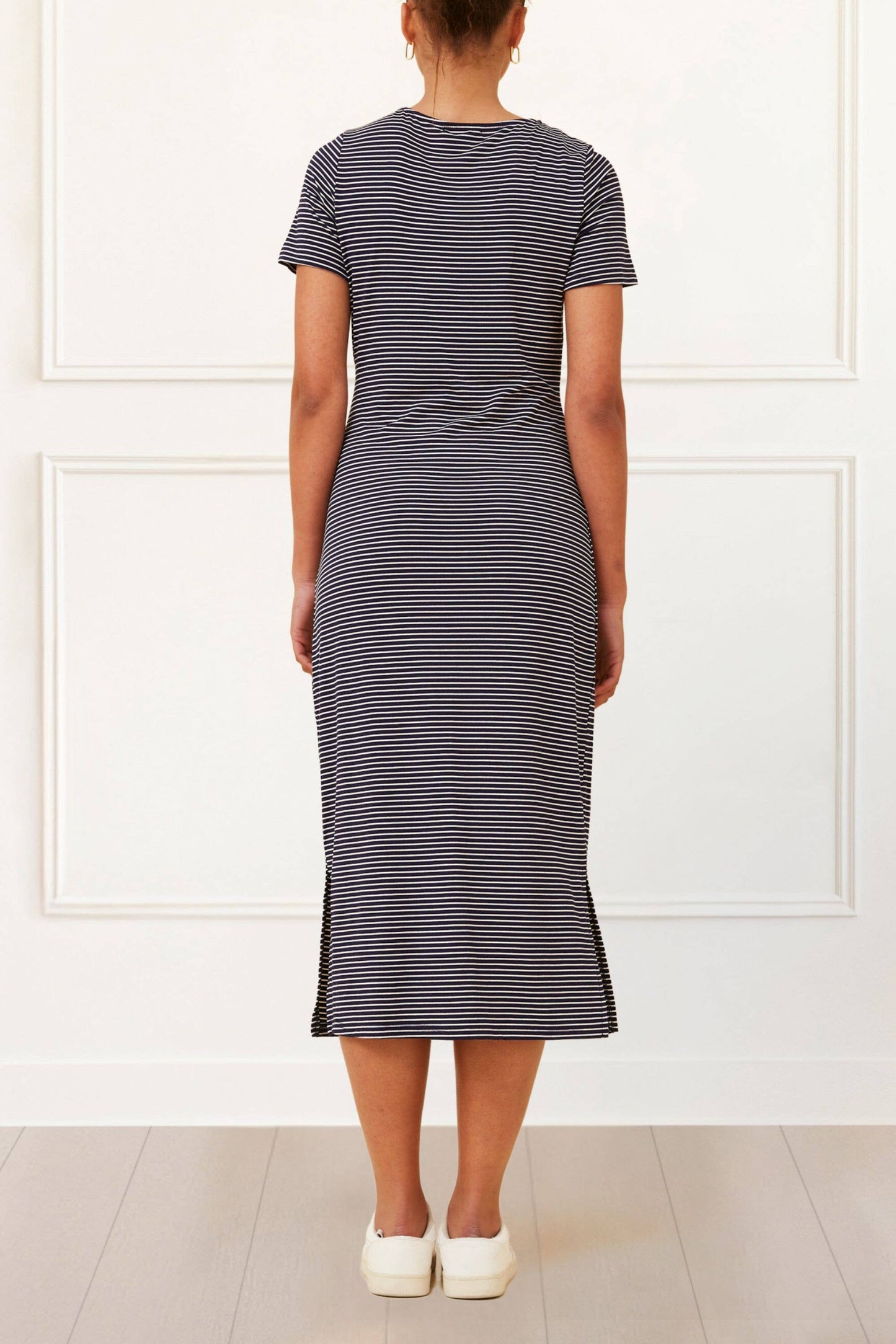 ANNICK - Brianna Midi Dress Striped Print