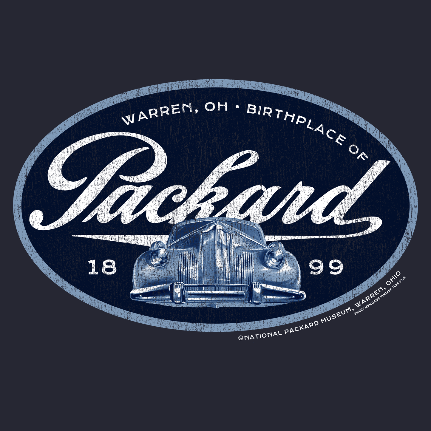 Packard Navy Tonal Car Vintage Grill Unisex Fit