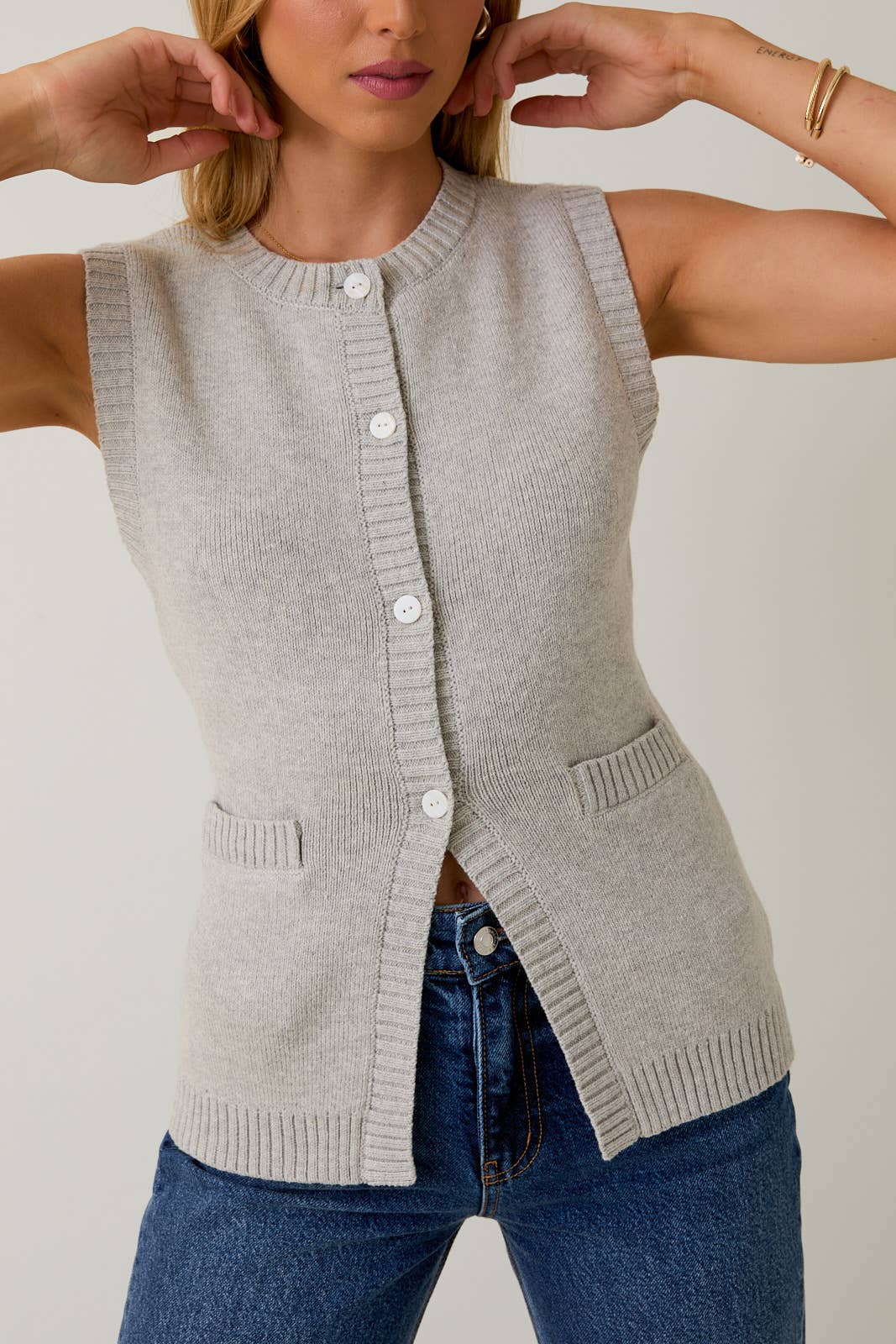 Sunday Edition Button Down Vest