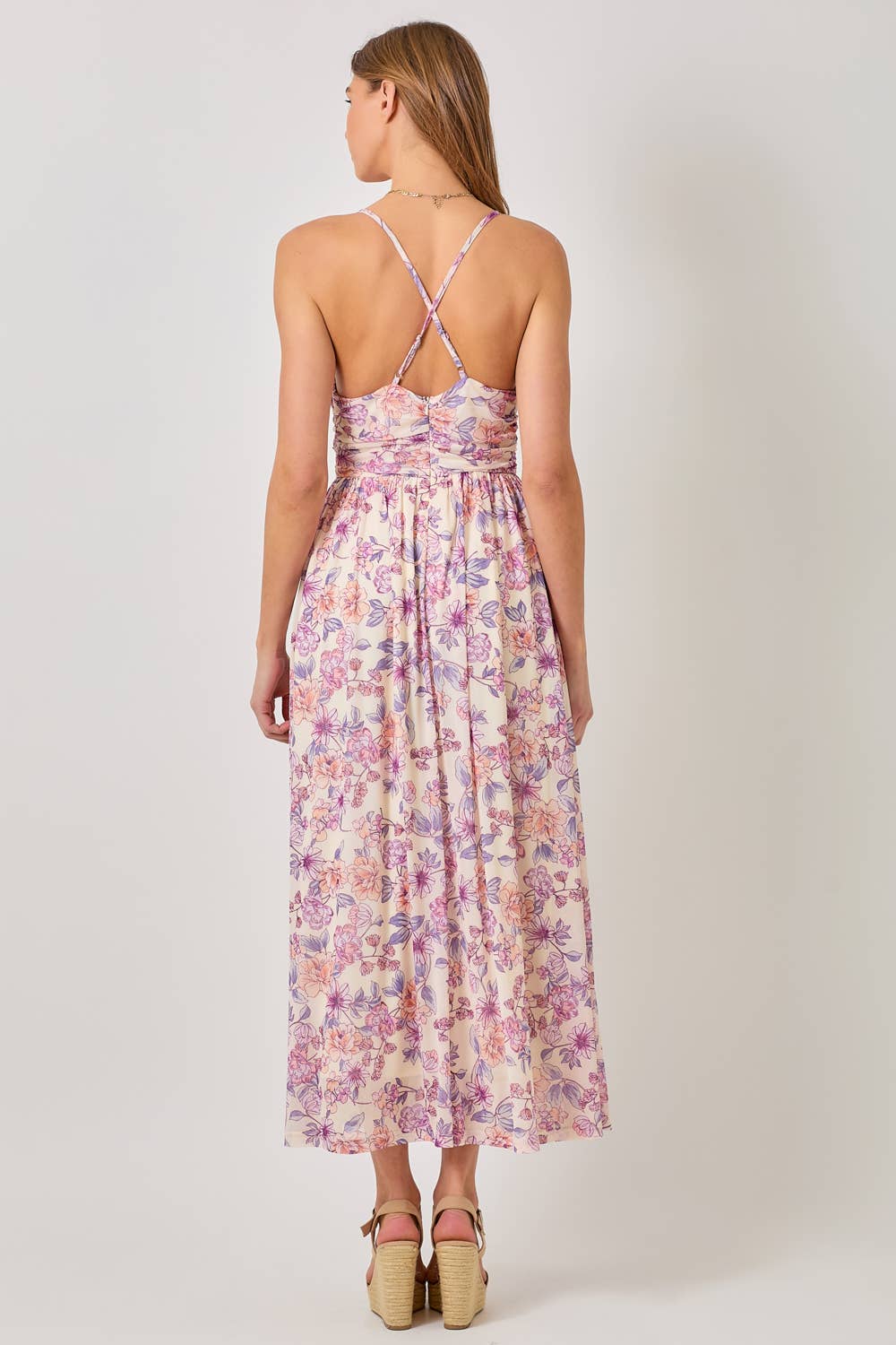 Mystree Floral Pleated Dress