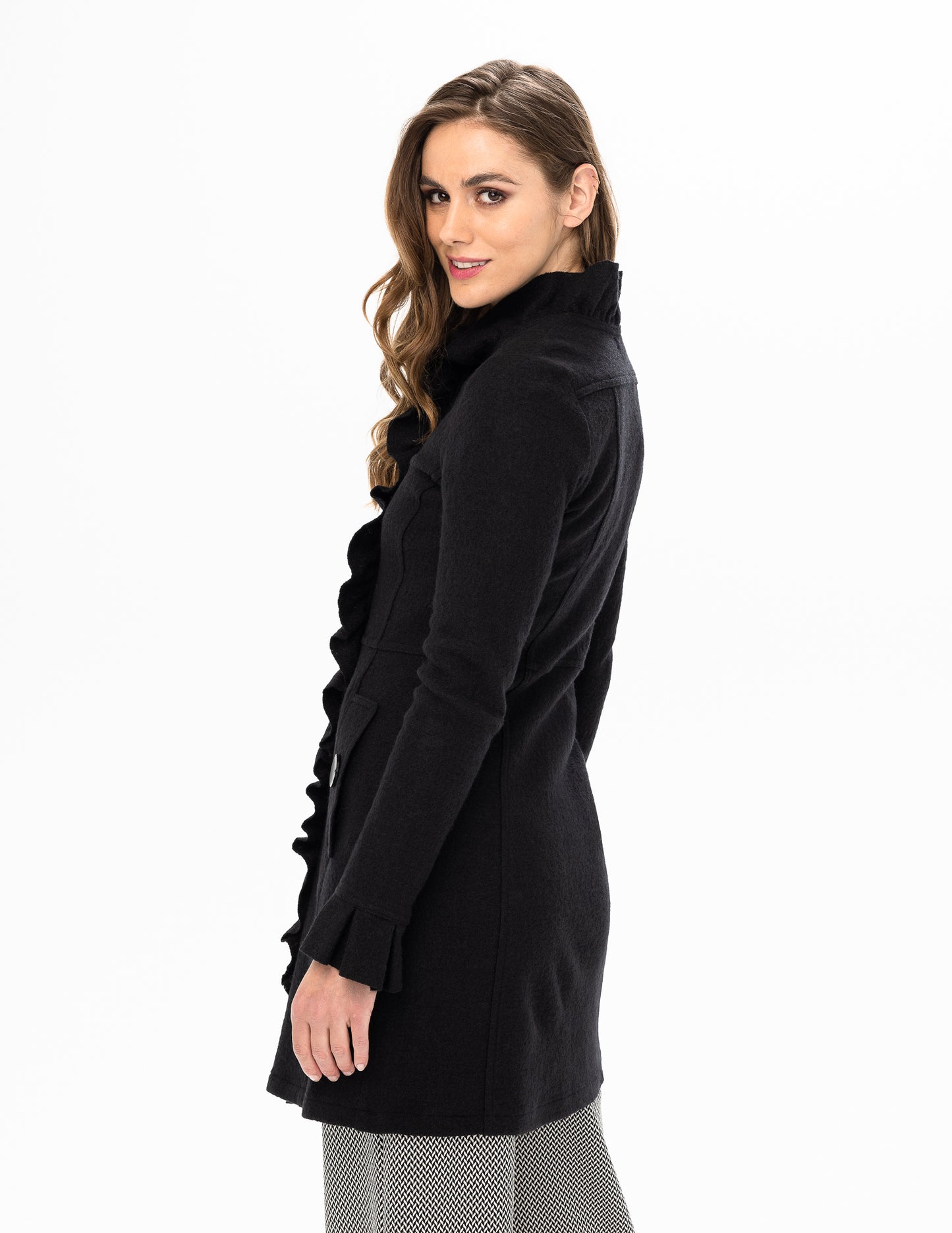 Renuar Boiled Wool Jacket Black