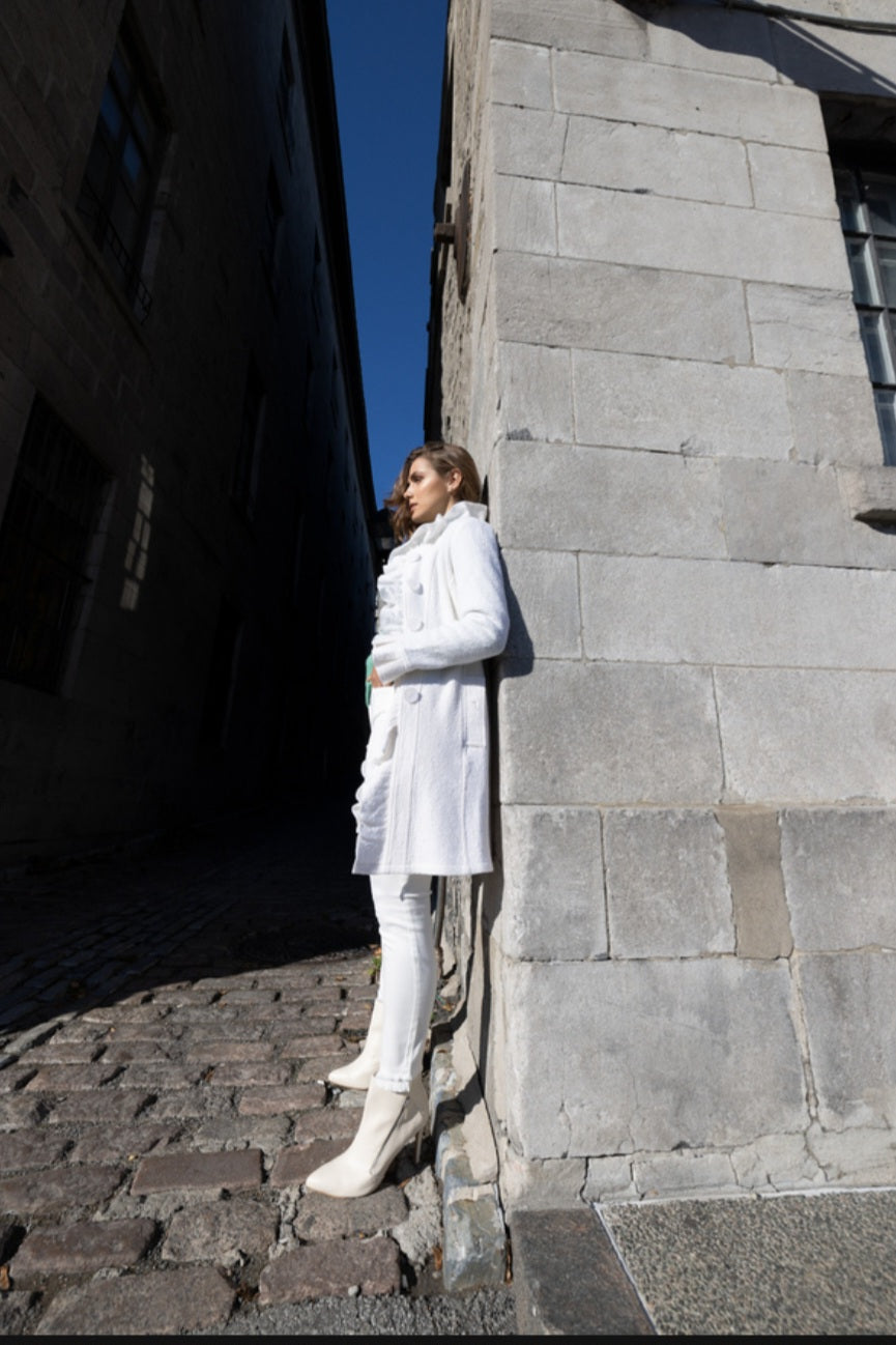 Renuar Boiled Wool Jacket Creme