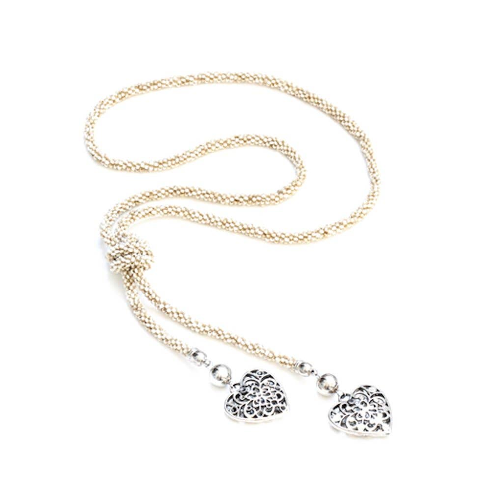 Suzie Blue Canada - Long Beaded Necklace With Hearts