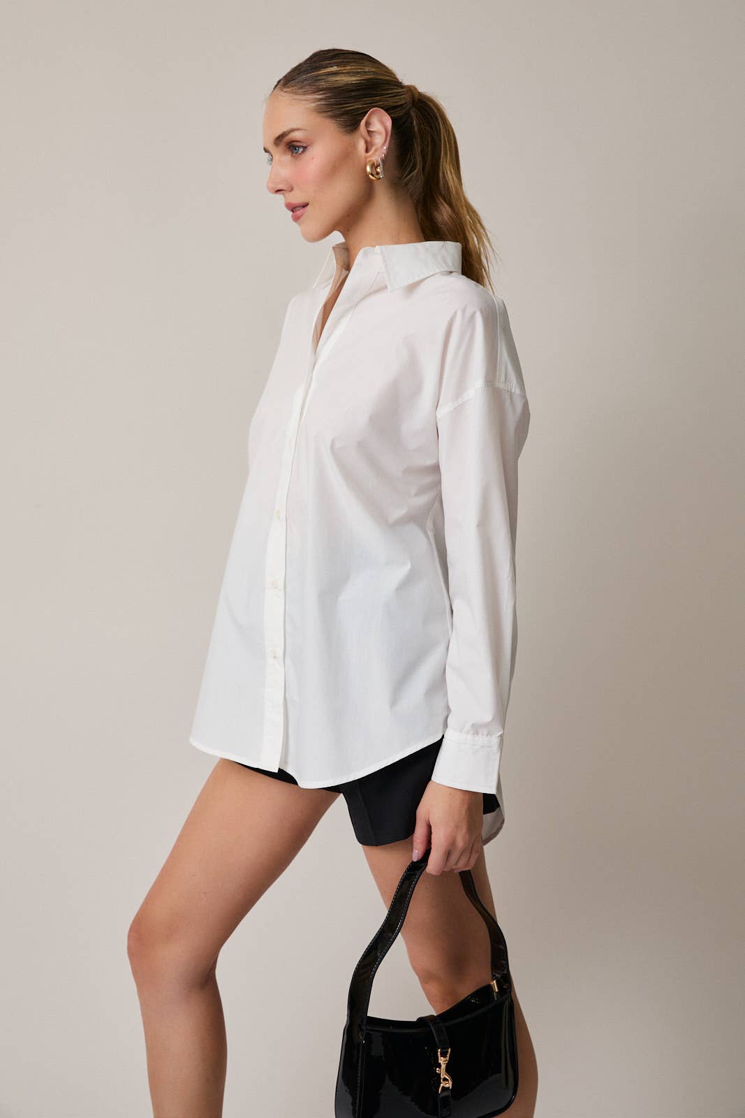 Sunday Edition White Button Blouse