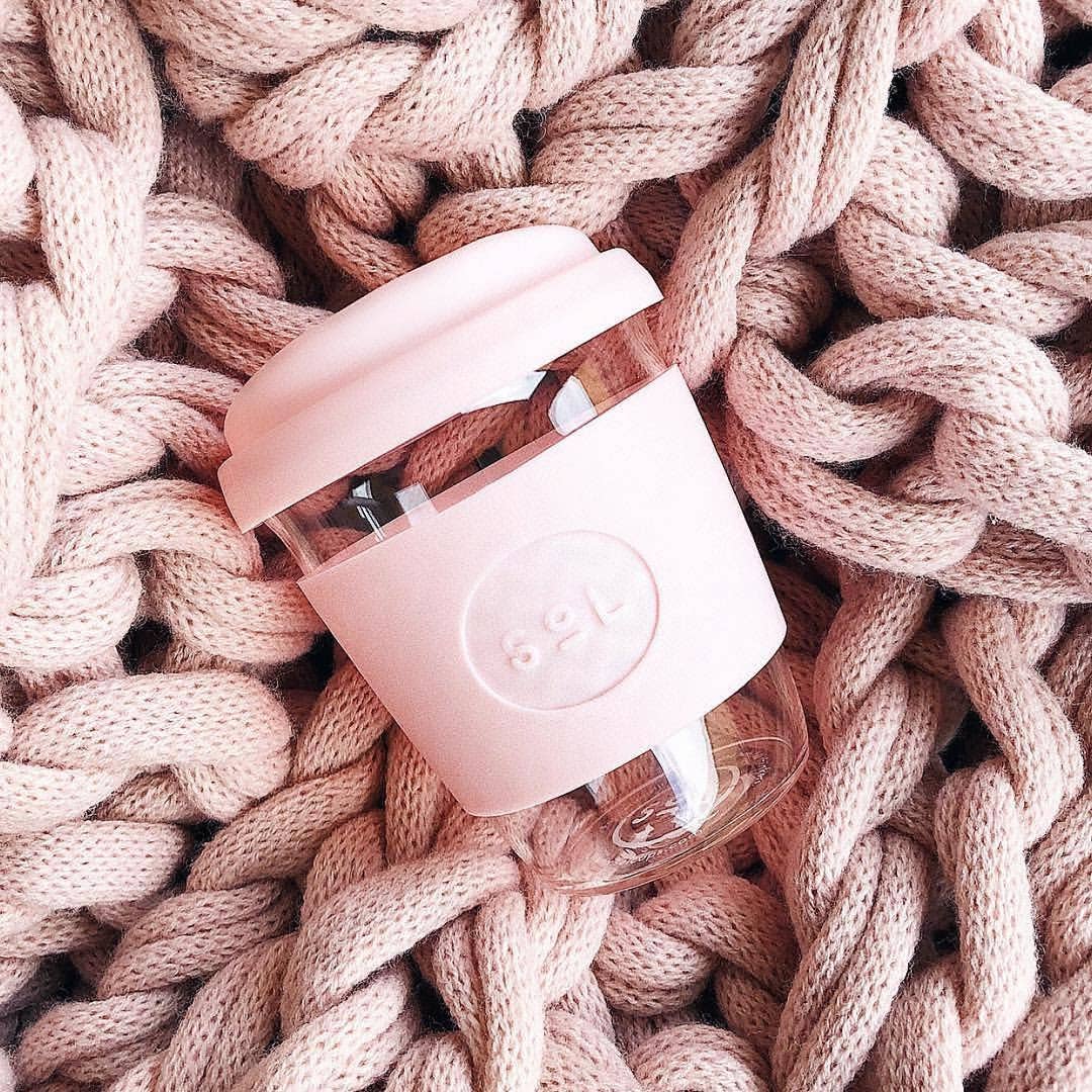 One Less - 8OZ Perfect Pink Glass Travel Tumbler from SOL Cups