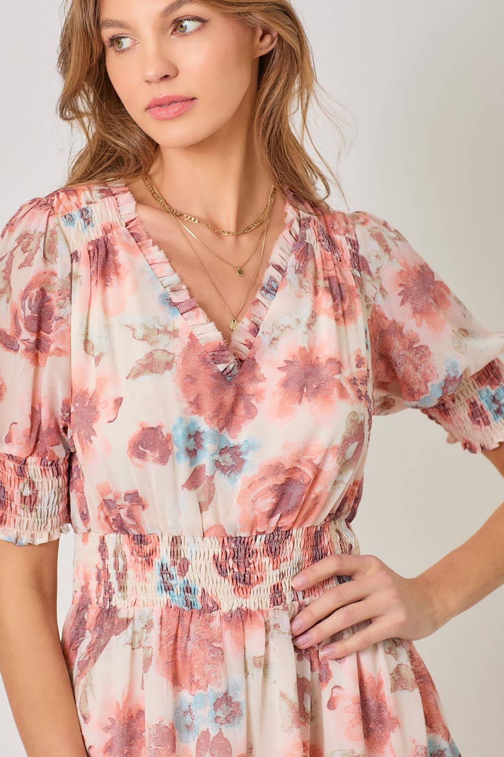 Mystree Hi Lo Floral Dress
