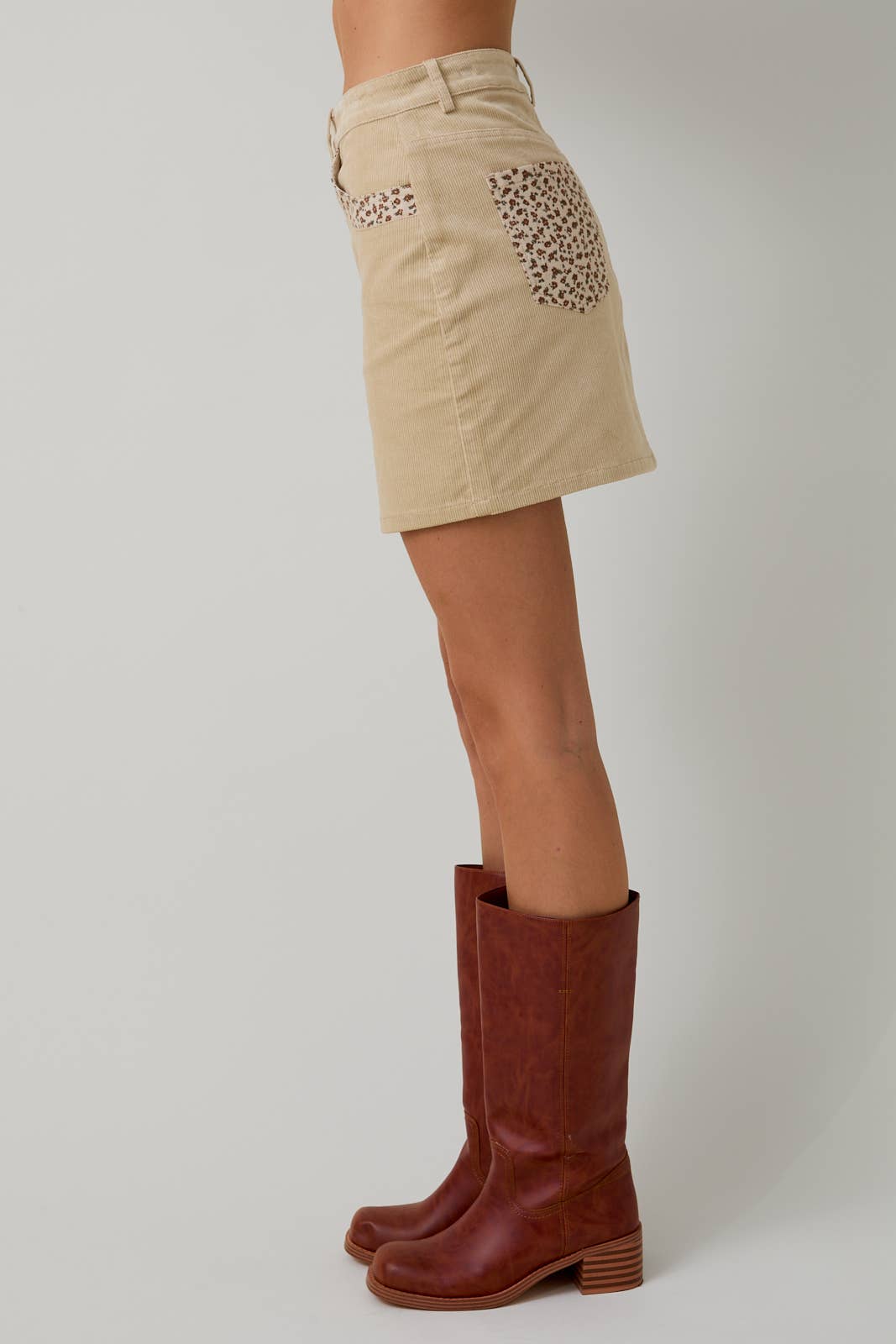 Sunday Edition Cord Contrast Skirt