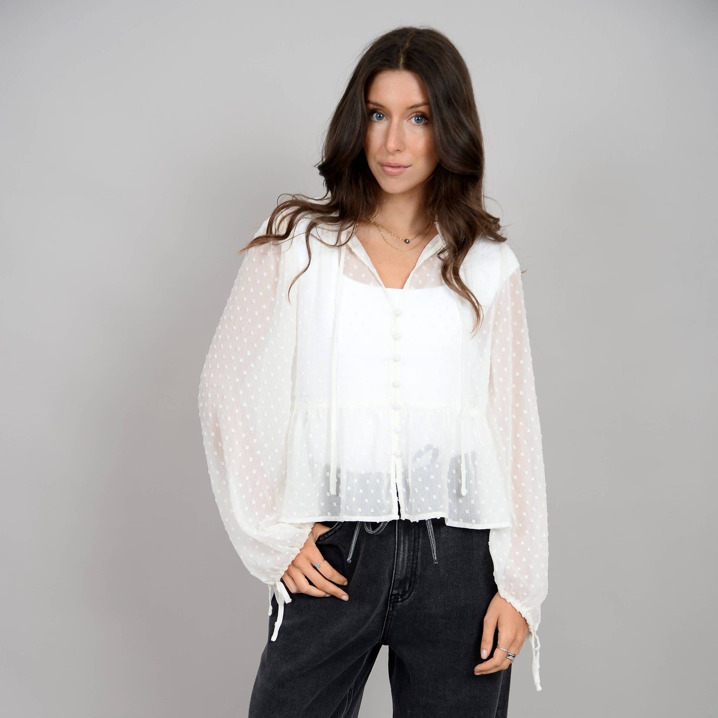 RD Style - TRICIA PUFF LONG SLEEVE TOP