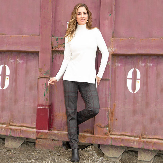 Raffinalla Mockneck Sweater White S - DDBooski Clothing Co
