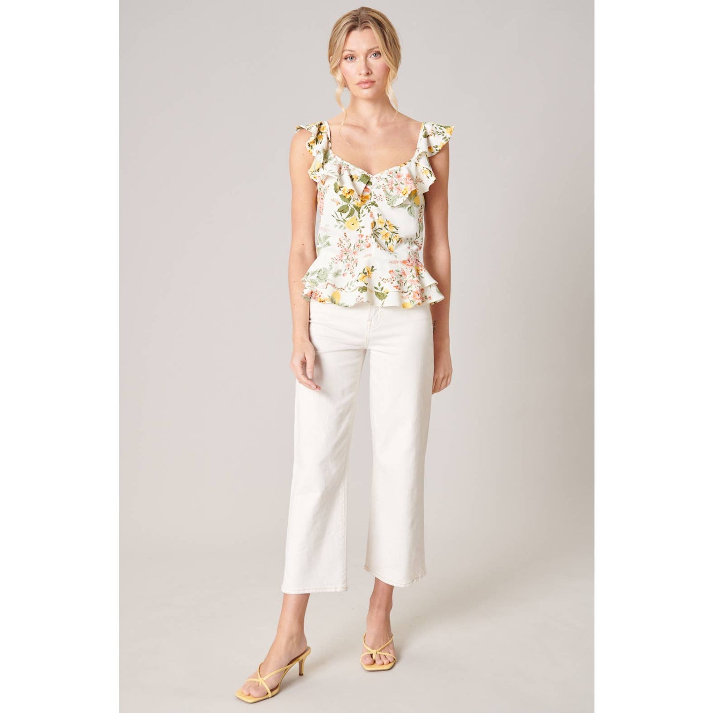 Sugarlips Kailey Floral Ruffle Top