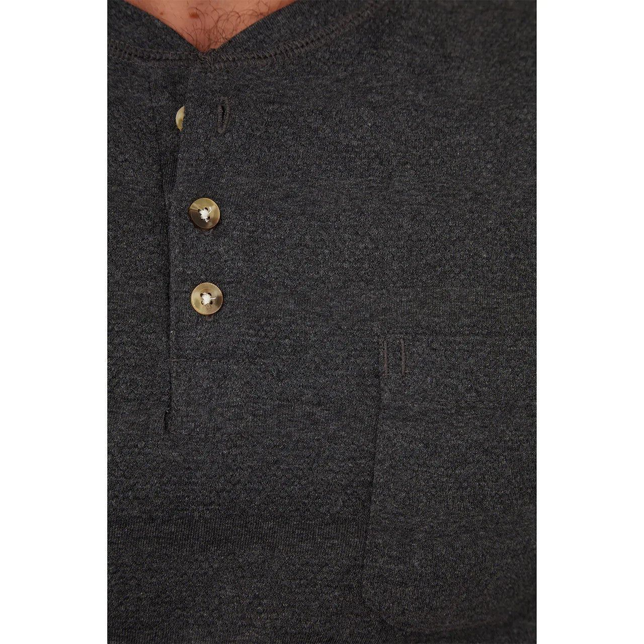 PX - Harper Long Sleeve Waffle Henley Grey