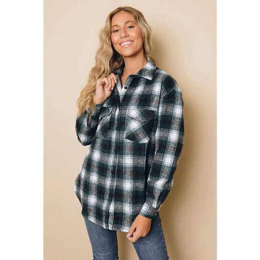 DDBooski Green Plaid Shacket