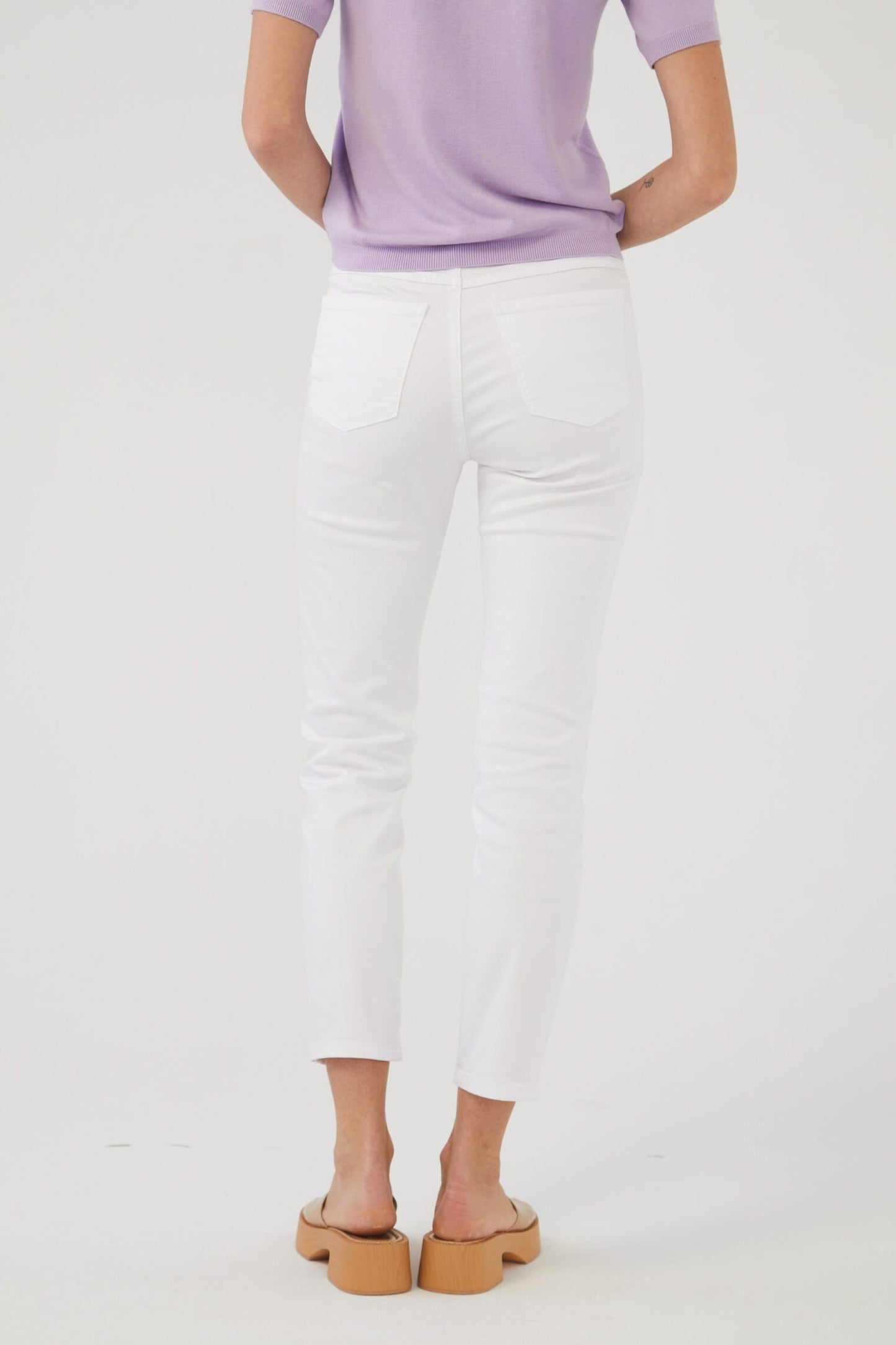 French Dressing Olivia Slim Straight Ankle White