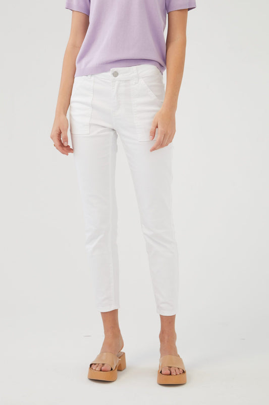 French Dressing Olivia Slim Straight Ankle White