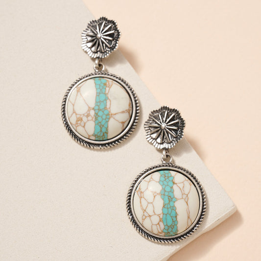 Western Style Turquoise Earrings
