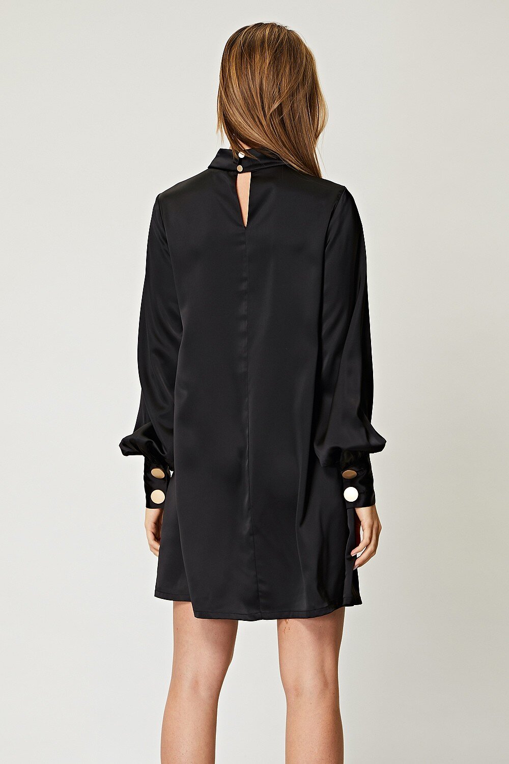 Angeleye Black Satin Dress Size S - DDBooski Clothing Co