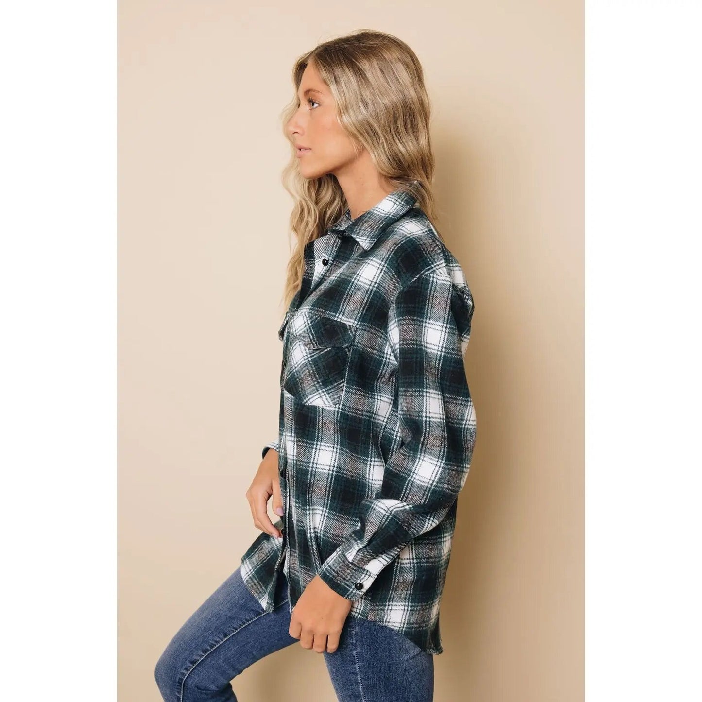 DDBooski Green Plaid Shacket