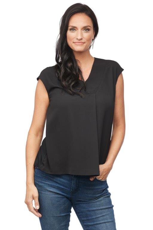 Carre Noir Black Blouse