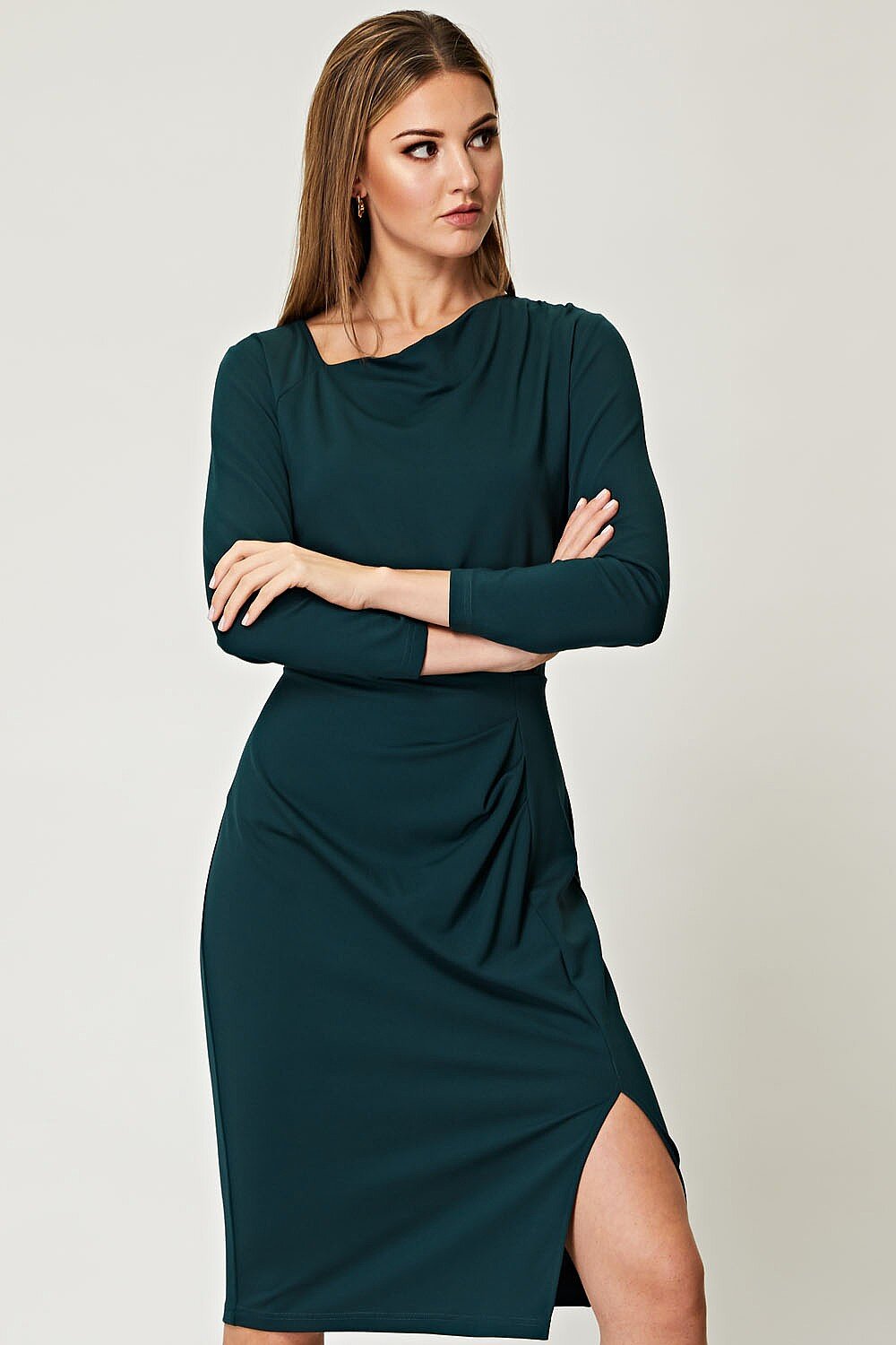 Angeleye Hazel Dress Pine - DDBooski Clothing Co