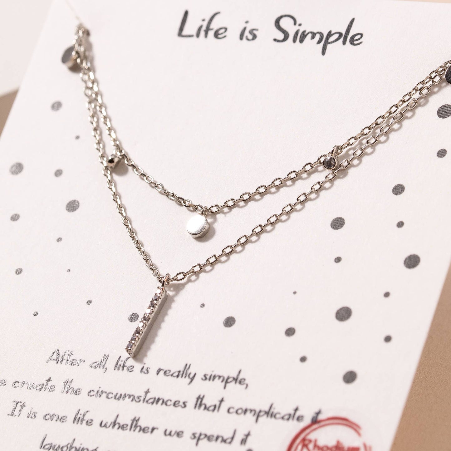 Layered Bar Charms Necklace