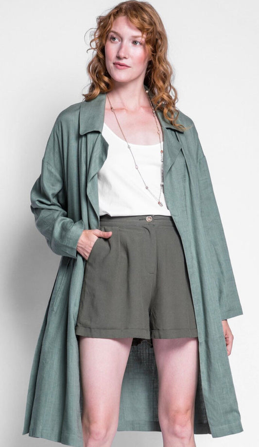 Pink Martini Collection Linen Jacket Sage XL - DDBooski Clothing Co