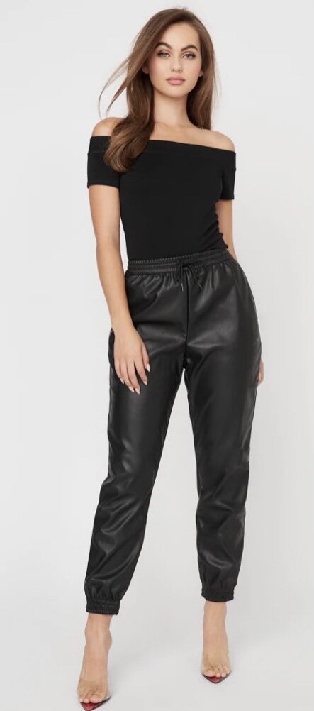 Carre Noir Pleather Pants