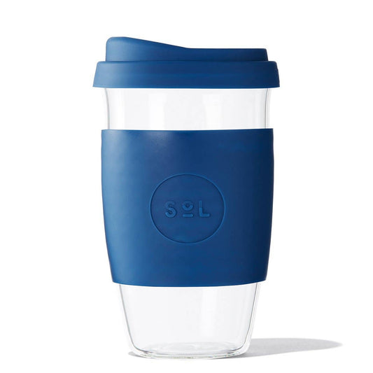 One Less - 16OZ Winter Bondi Blue Glass Travel Tumbler from SOL Cups