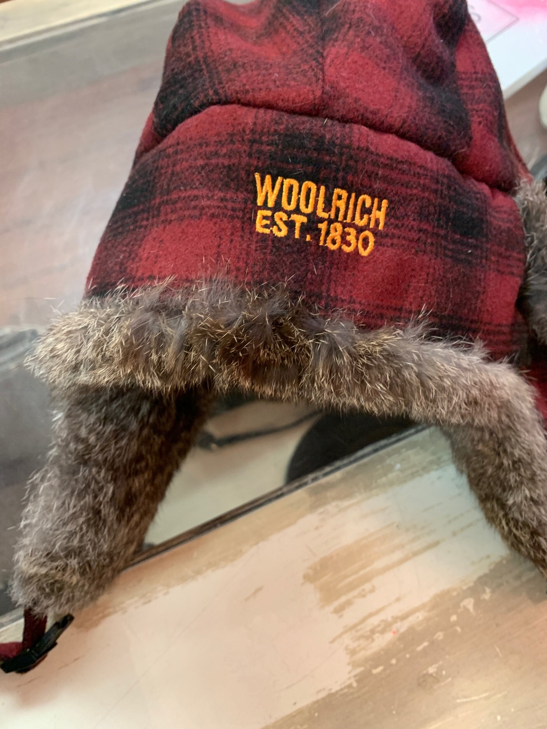 Woolrich Plaid Rabbit Fur Lined Trapper Hat Men's Large - DDBooski Clothing Co