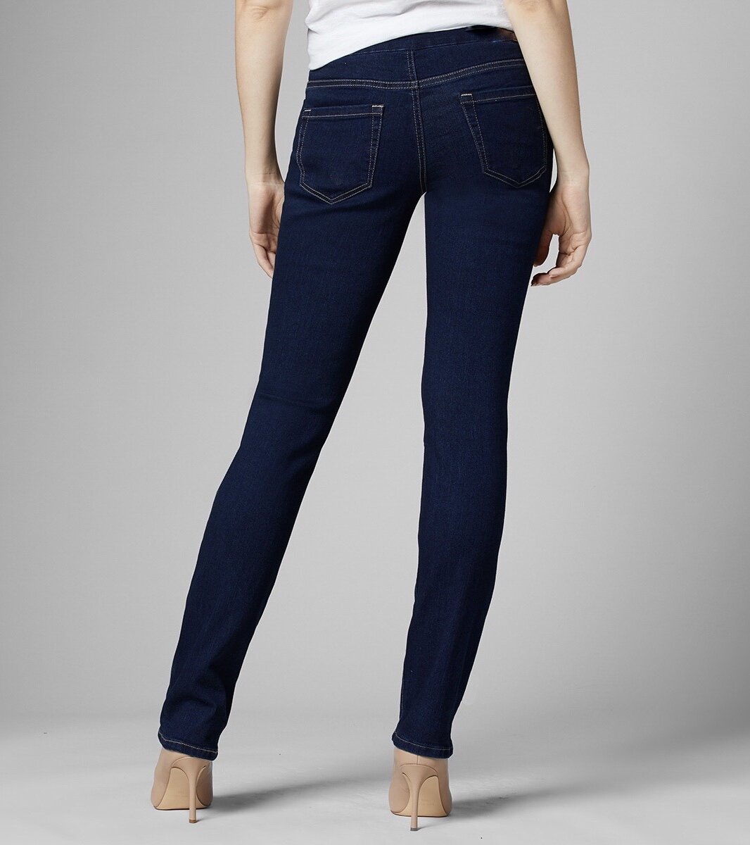 Le Seta Slims Pull On Straight Leg Indigo Jean by FDJ xs
