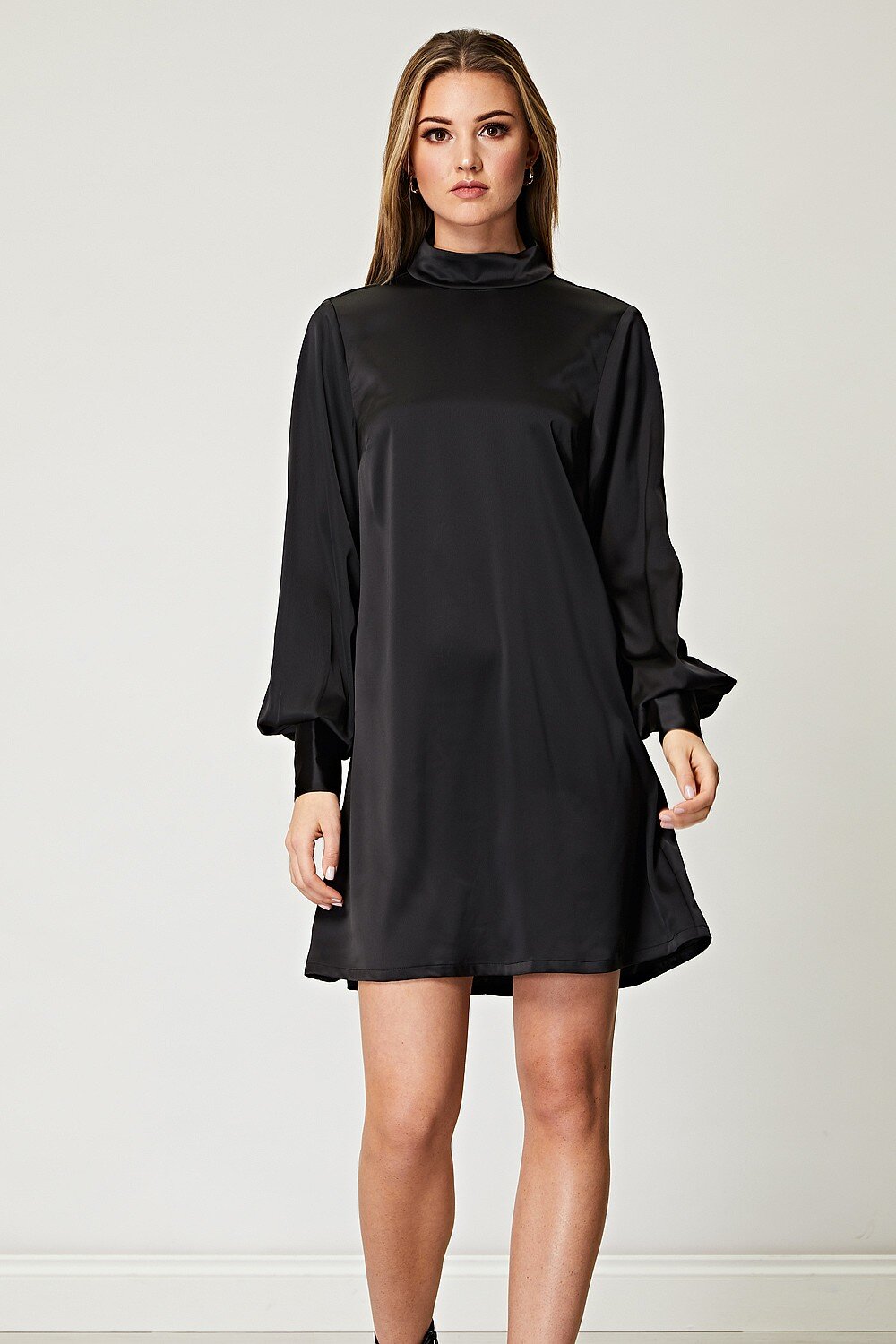 Angeleye Black Satin Dress Size S - DDBooski Clothing Co