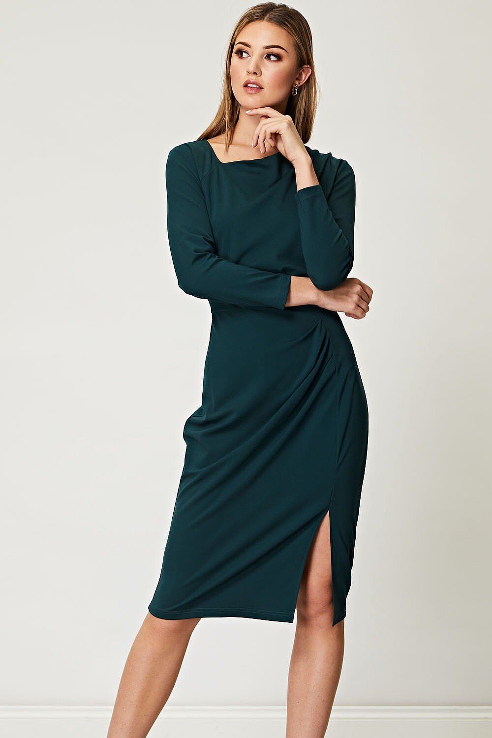 Angeleye Hazel Dress Pine - DDBooski Clothing Co