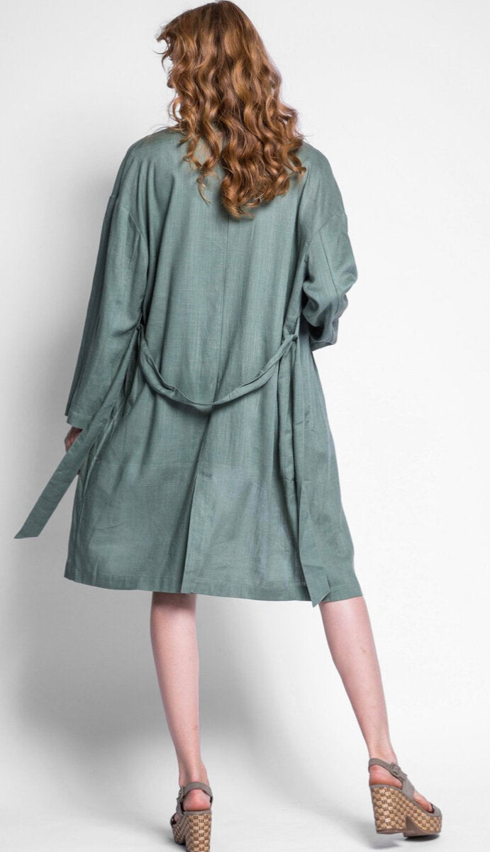Pink Martini Collection Linen Jacket Sage XL - DDBooski Clothing Co