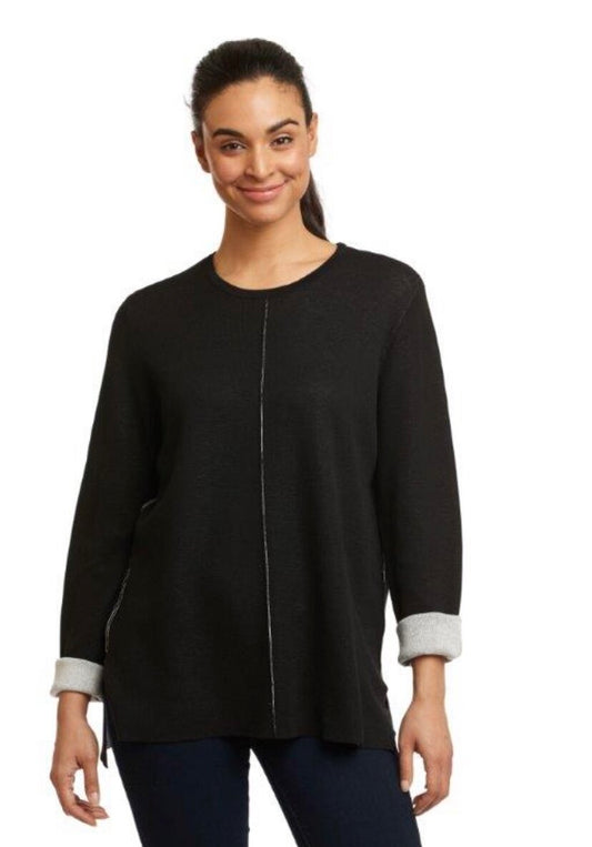 Carre Noir Sweater Black and Grey