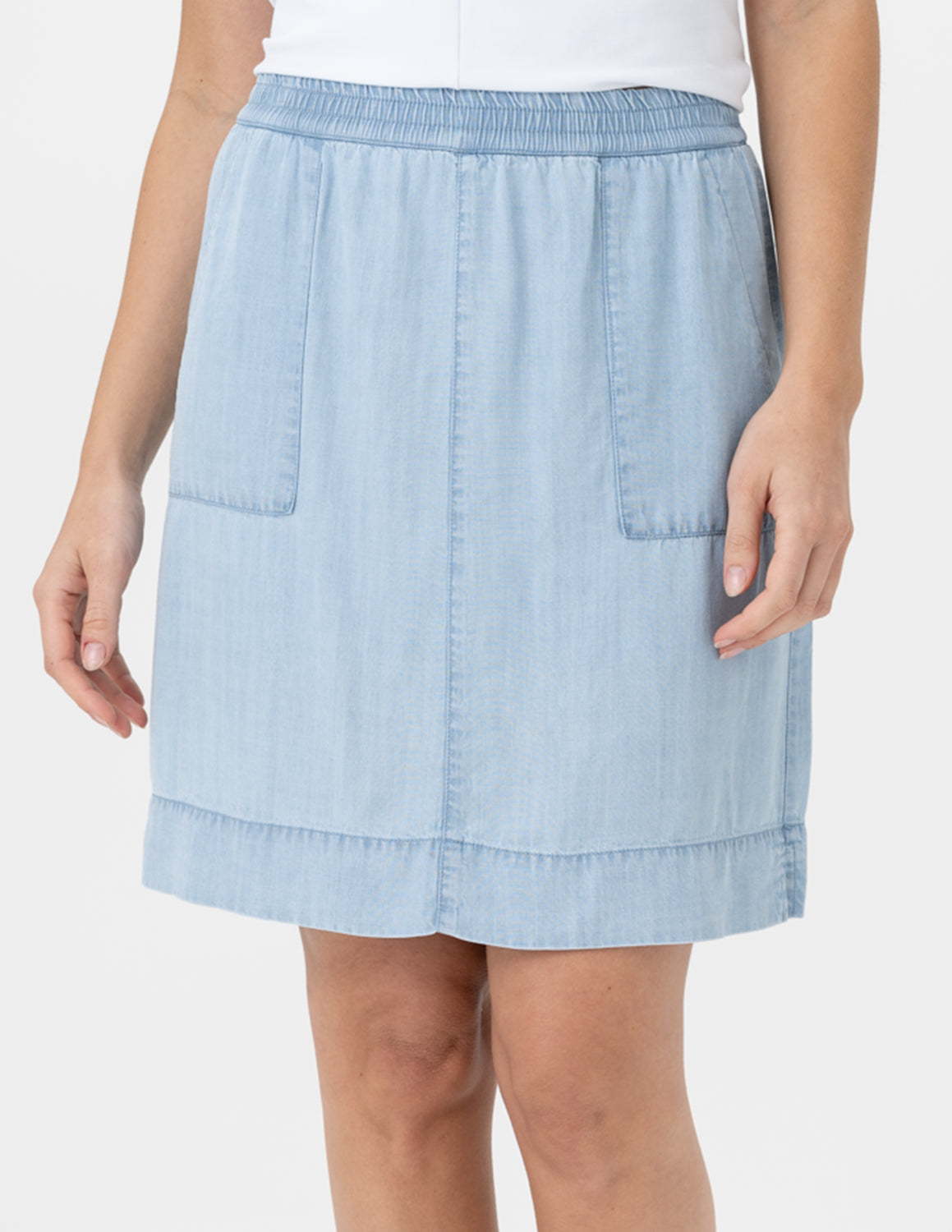 Renuar Chambray Tencel Skort XS