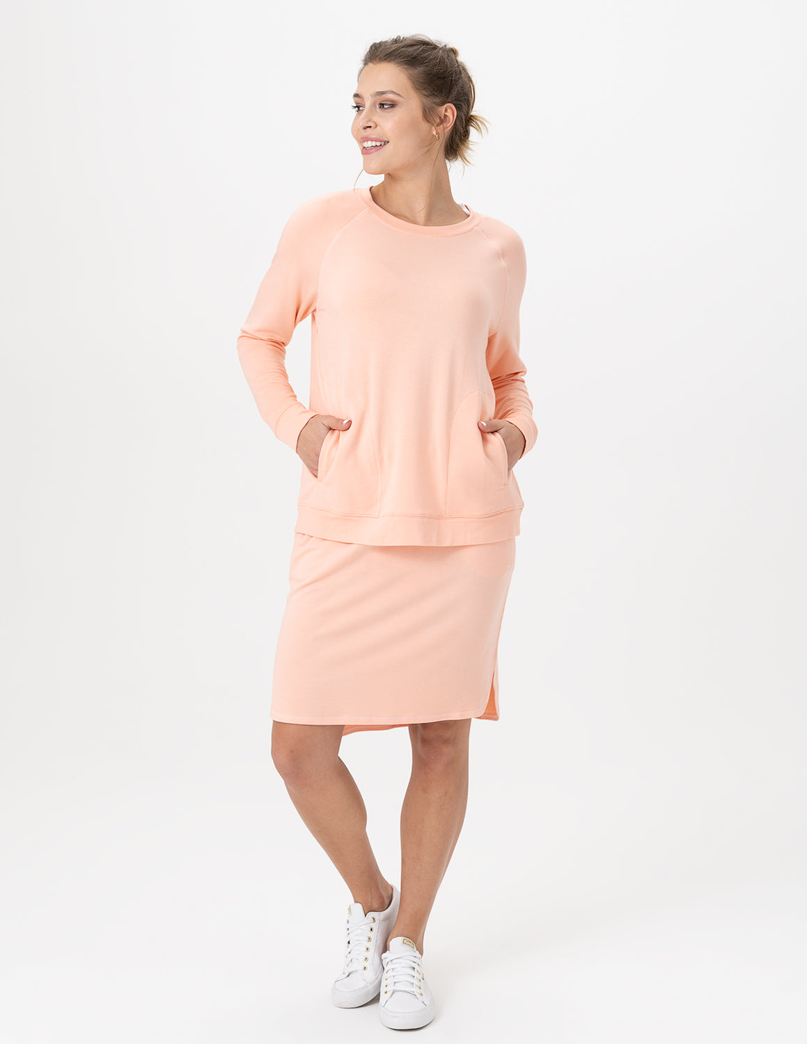 Renuar Jersey Skirt Flamingo