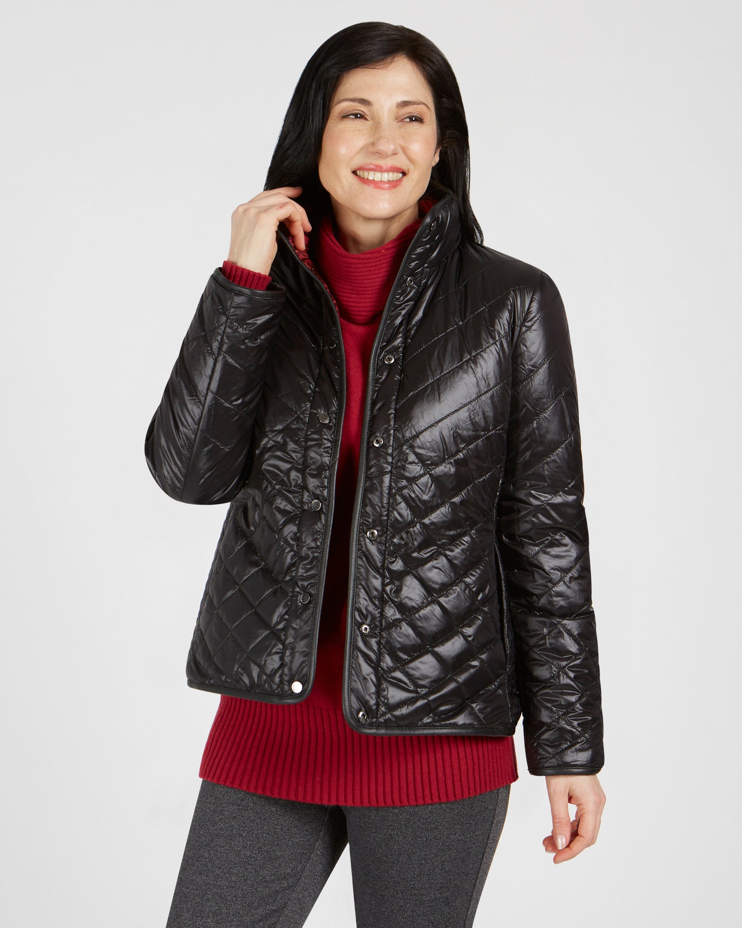 Renuar Silver Puffy Coat Reversible
