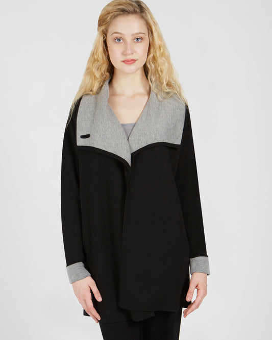Renuar Black Sweater Coat