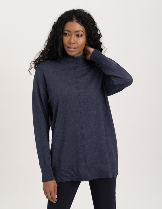 Renuar Indigo Mockneck
