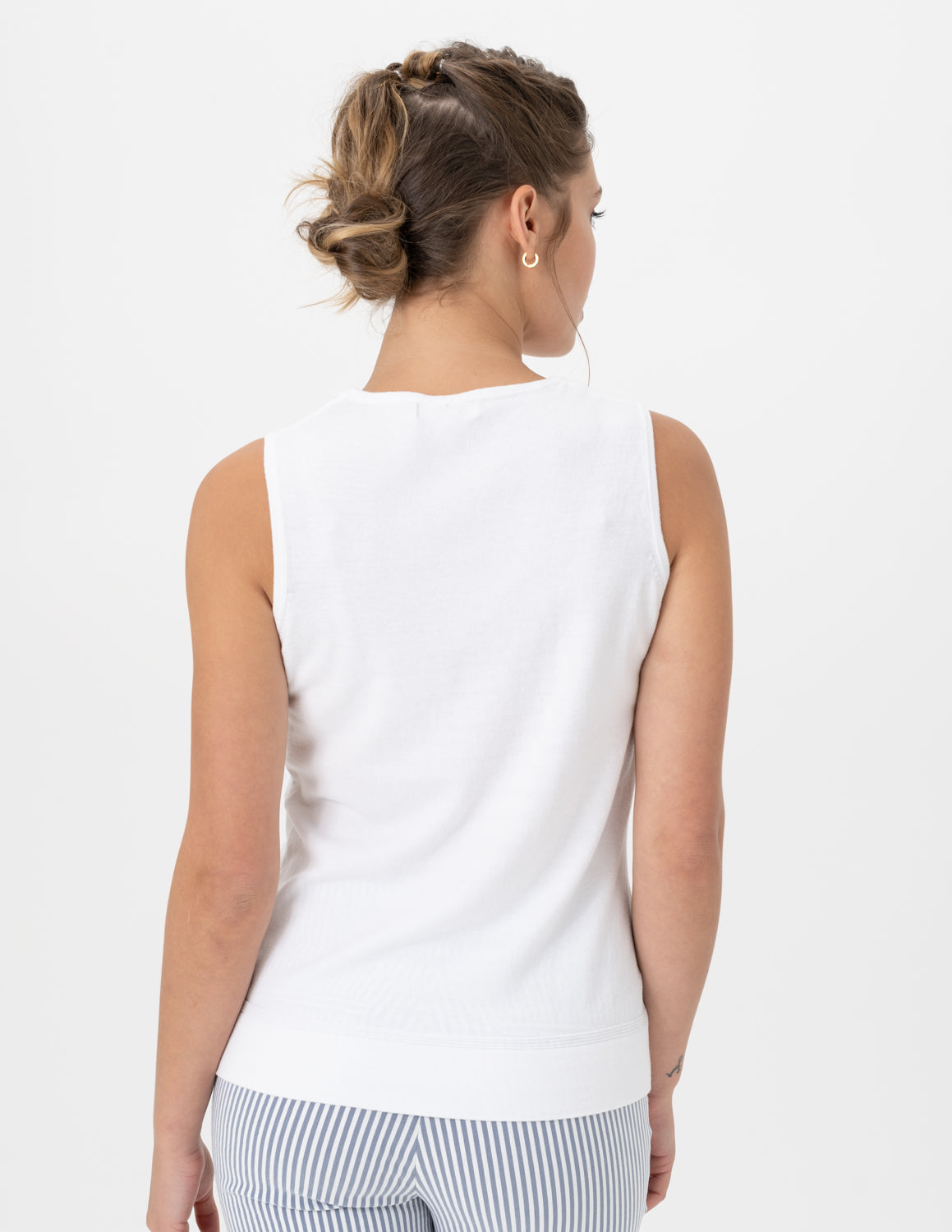 Renuar Sweater Tank Top White