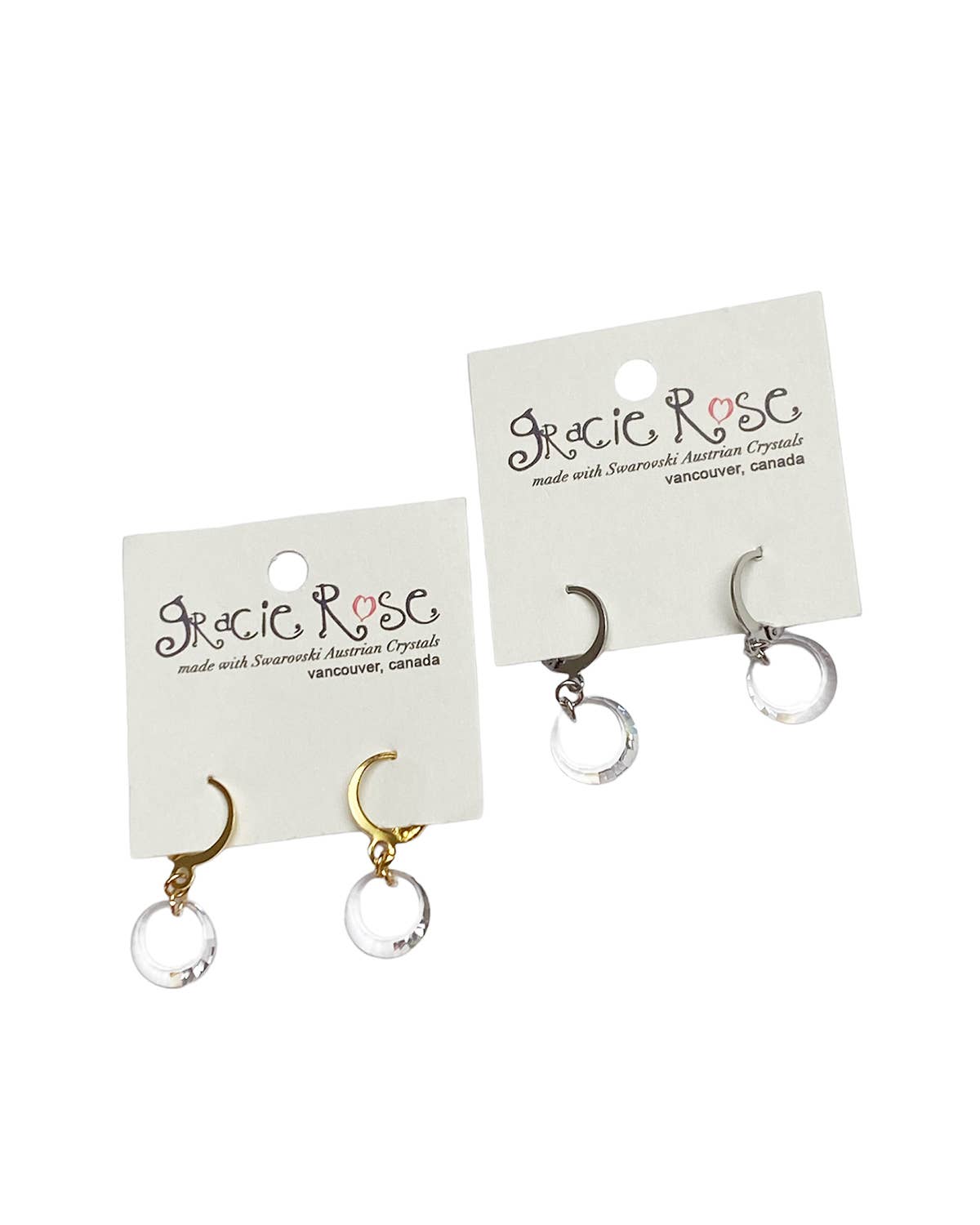 Gracie Rose Designs - Clear Swarovski Crystal Minimalist Bridesmaid Gift Earrings